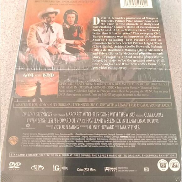 Gone With The Wind DVD NEW - Picture 2 of 3